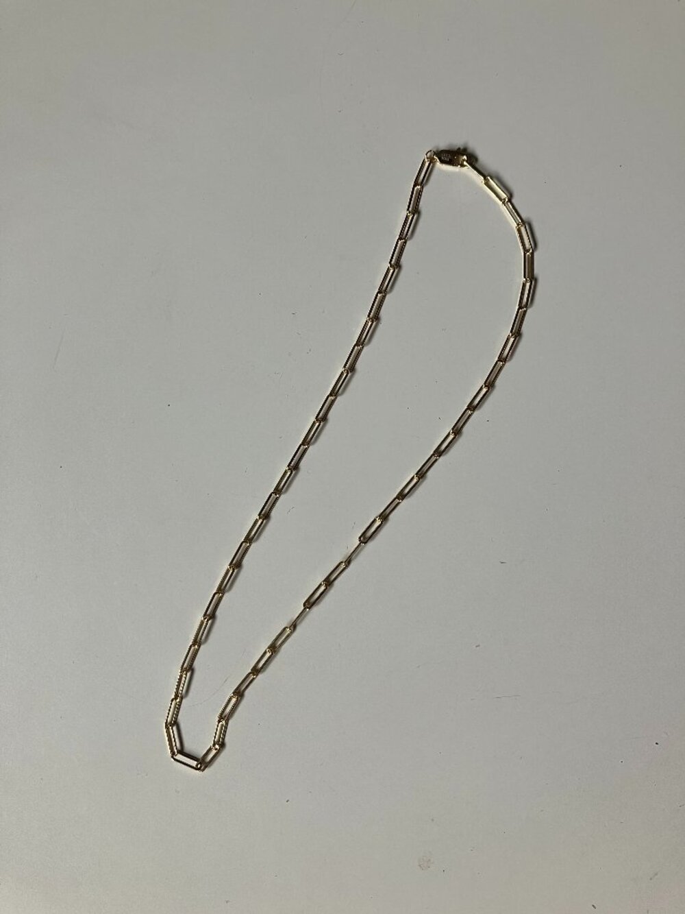 14k Gold-Plated Paperclip Necklace